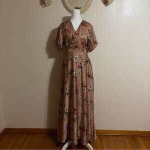 Floral Maxi Dress in Pink